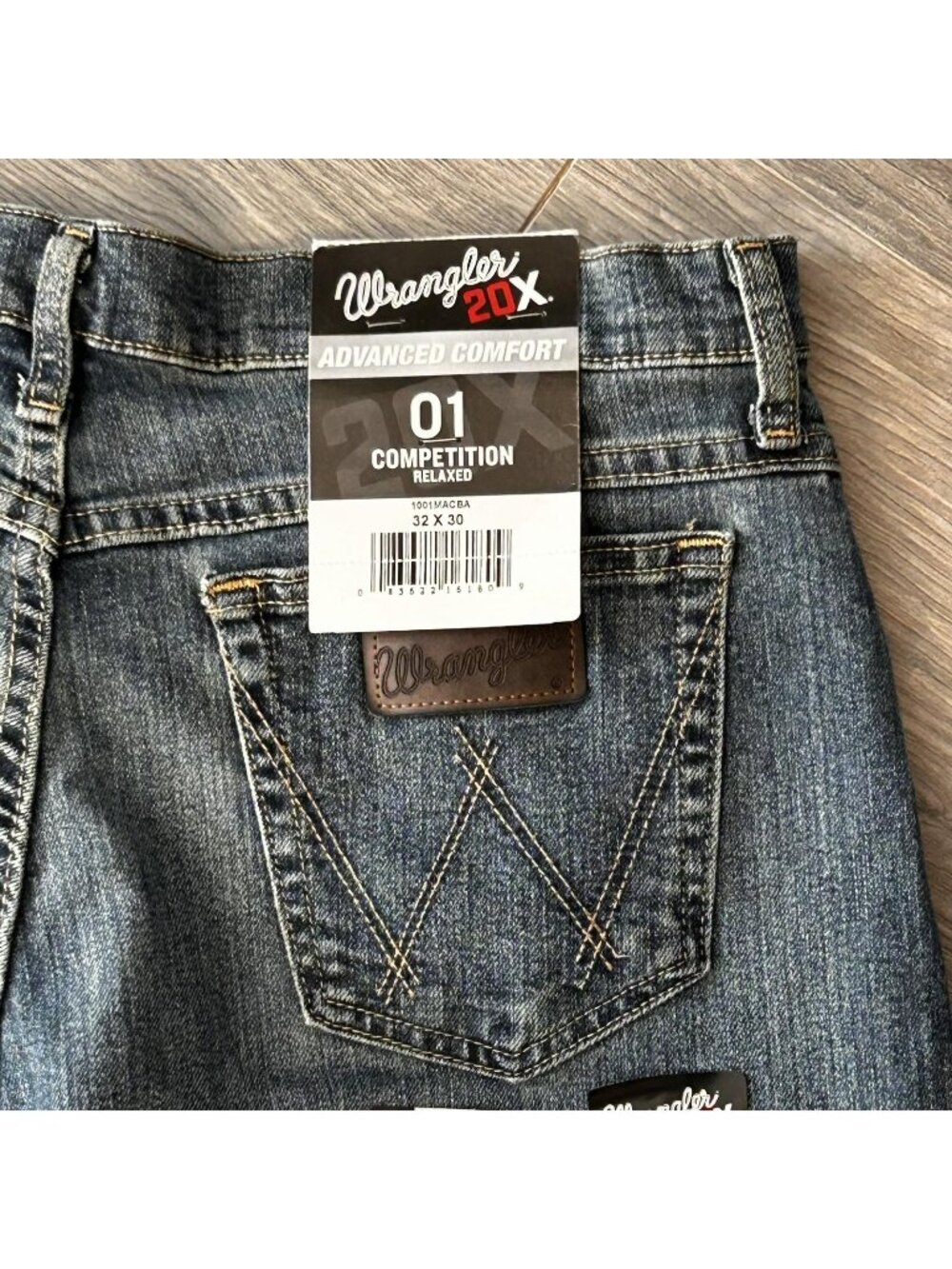 Wrangler 20X 01 Competition Jeans Mens 32x30 Blue Relaxed Straight Stretch Denim